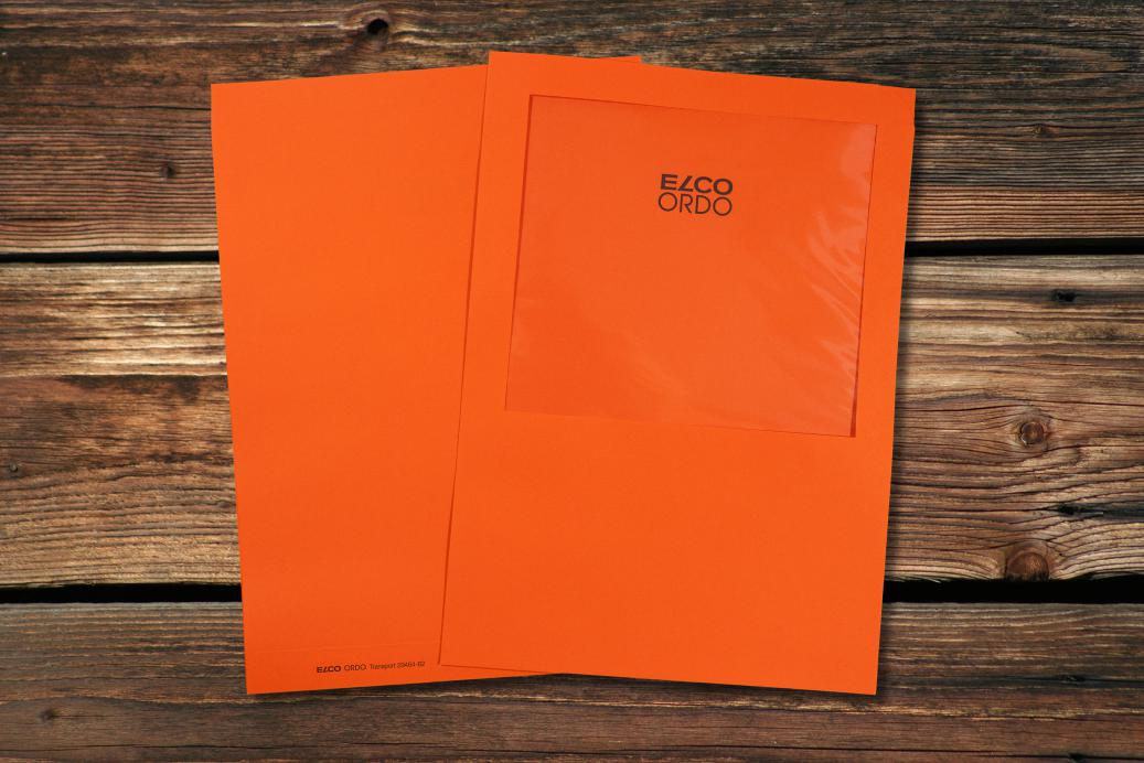 Ordnungsmappen mit Sichtfenster 220x310 mm Orange 120 g/qm